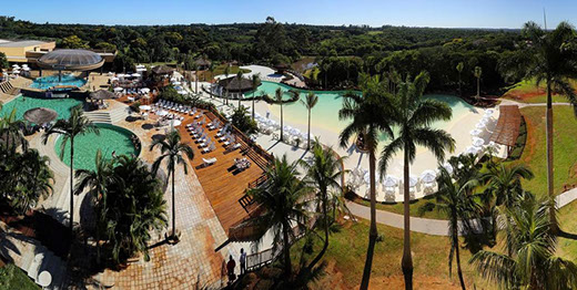 Imagem aérea do Mabu Thermas Grand Resort.